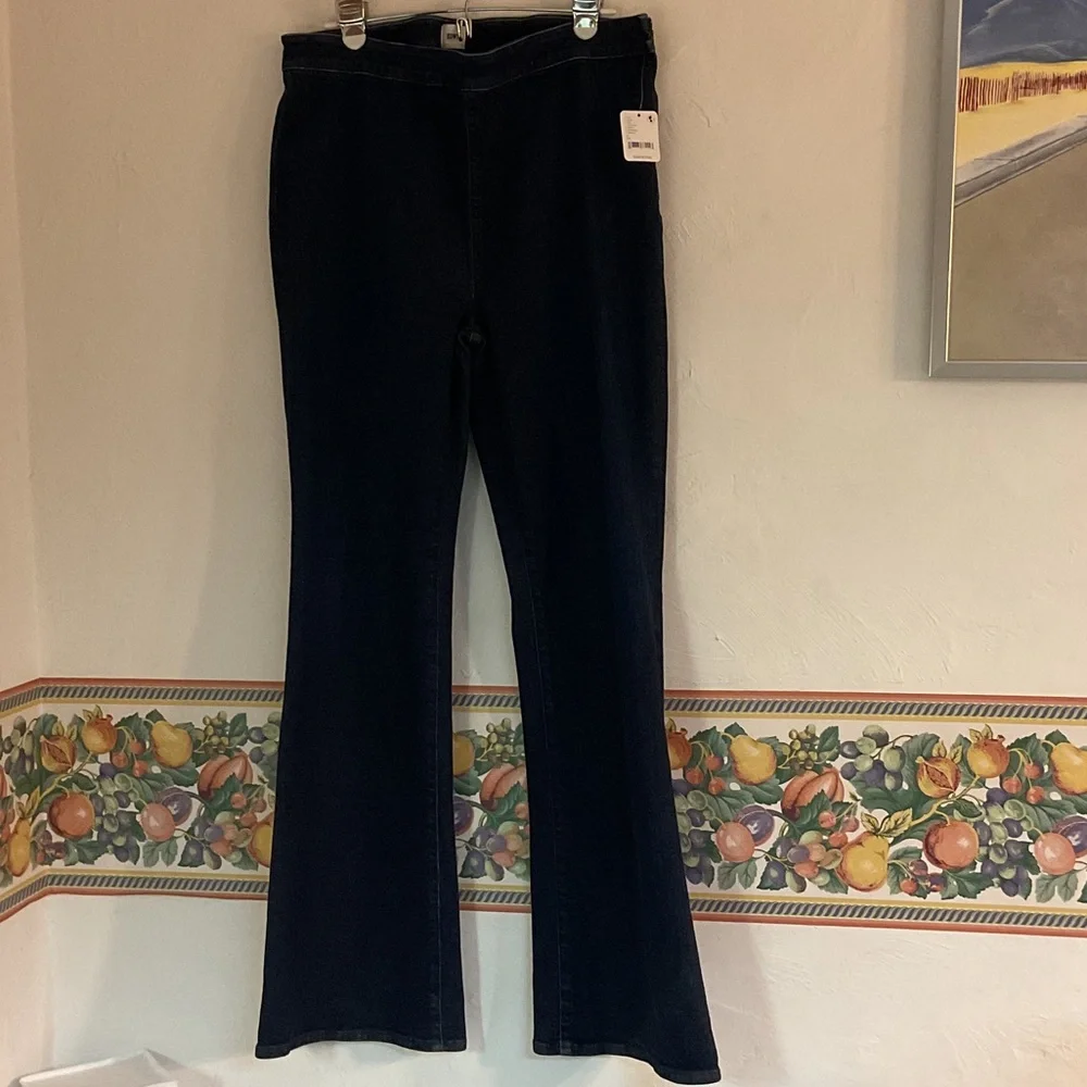 Free People Edwin Quietude Indigo Style Jeans, Size 34, Dark Blue, NWT, Bootcut - Picture 1 of 9
